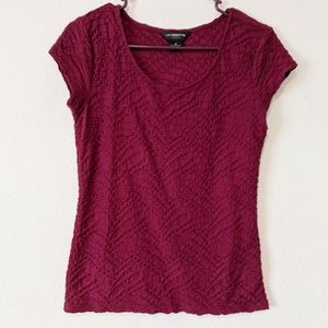 Liz Claiborne career maroon tee